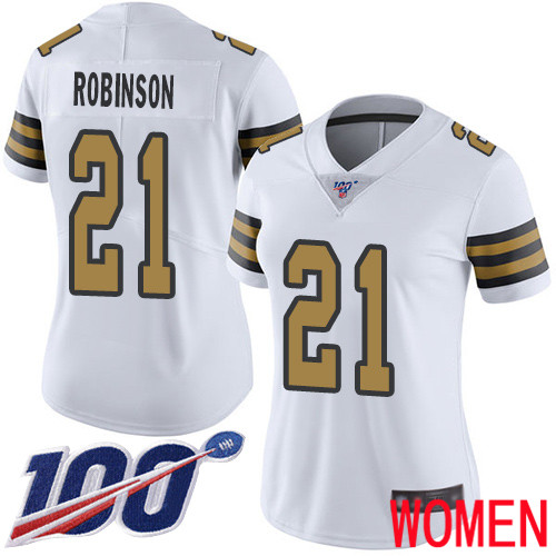 New Orleans Saints Limited White Women Patrick Robinson Jersey NFL Football #21 100th Season Rush Vapor Untouchable Jersey